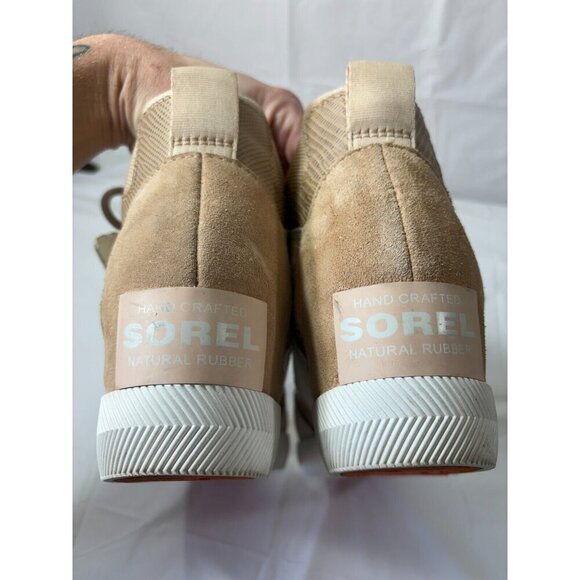 Sorel Out N About Suede Wedge Booties Nova Sand Women's Size 8.5 - Picture 11 of 13